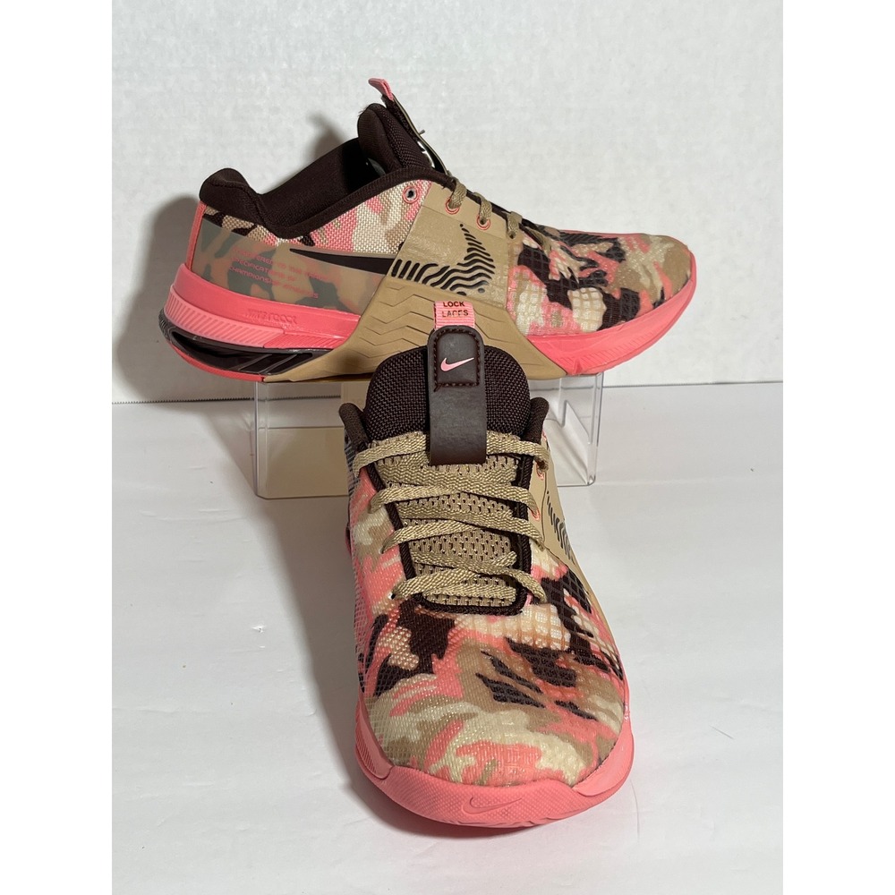 Nike Metcon 8 AMP Pink Tan Camo Cross Training Sporswear Shoes Womens 8.5